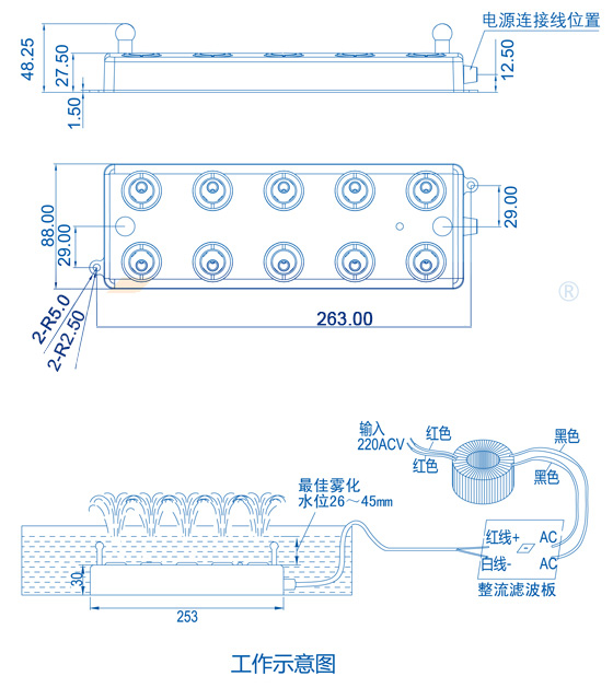 乐鱼体育食用菌大棚工业声波加湿器(图3)